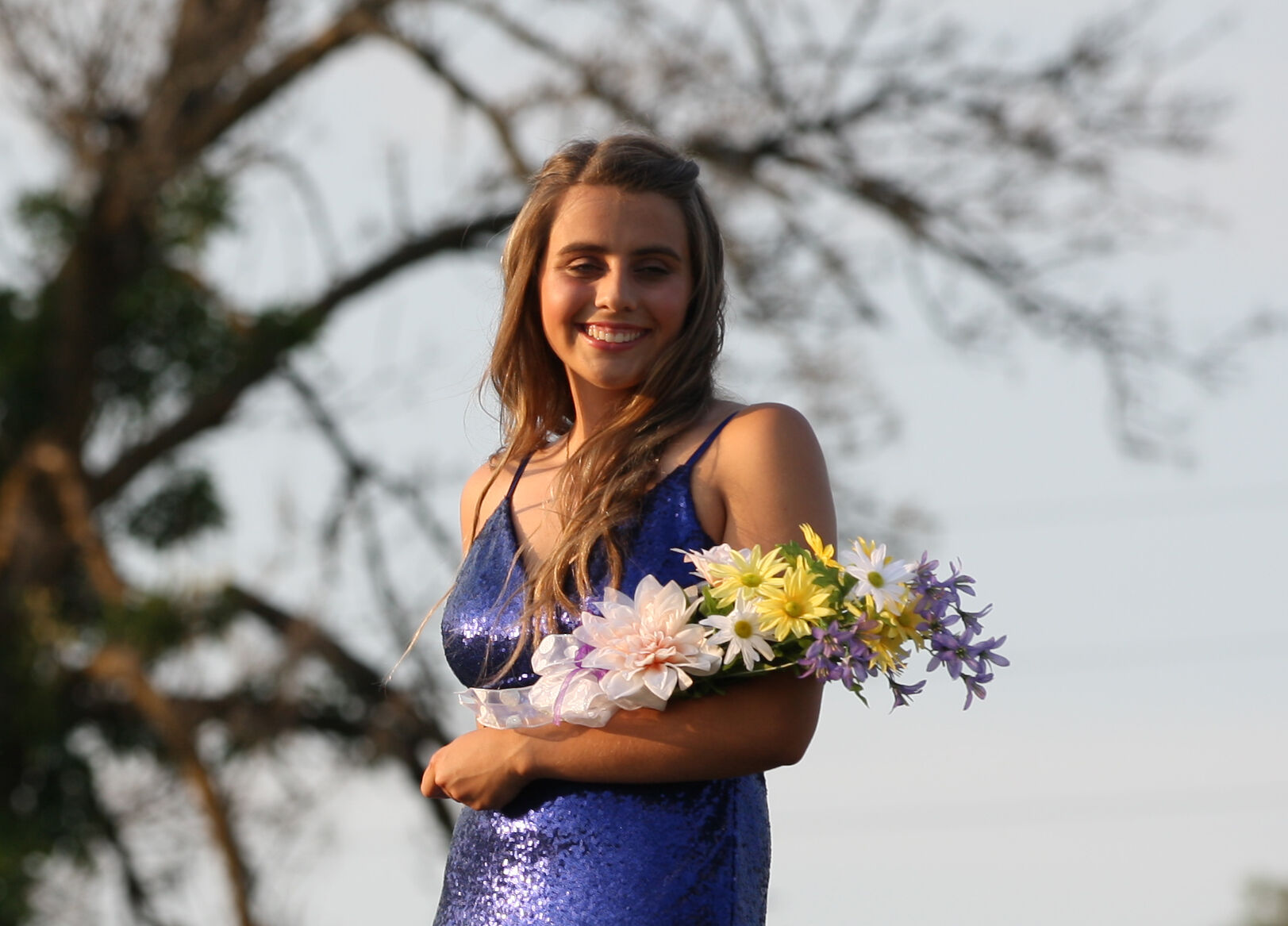 Emilee Hinten walks across stage
